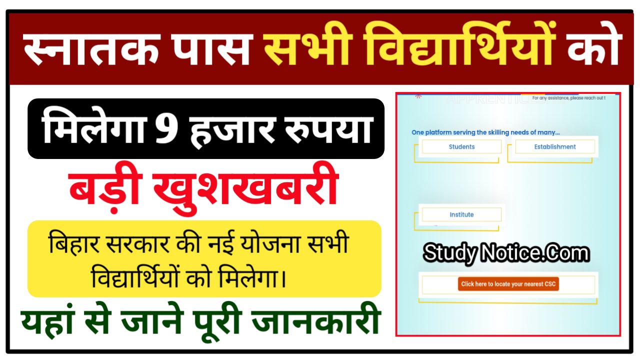 Bihar Graduation Pass 9000 Scheme