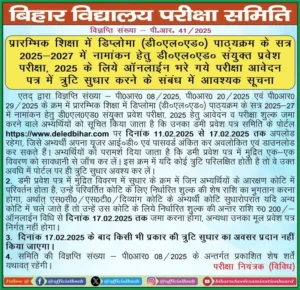 Bihar DElEd Dummy Admit Card 2025 Download