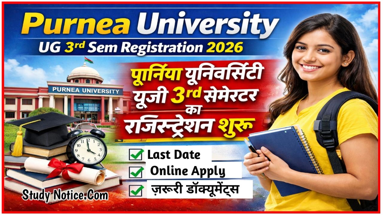 Purnea University UG 3rd Sem Registration 2026