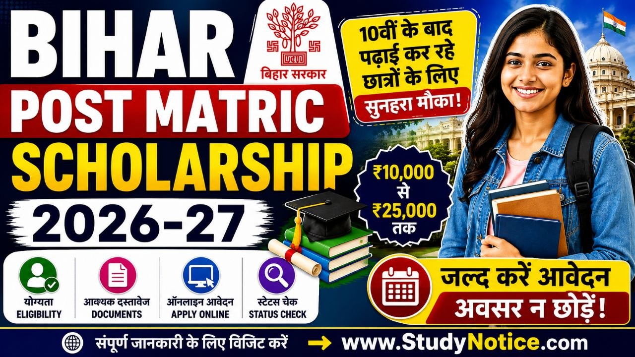 Bihar Post Matric Scholarship 2026-27